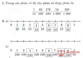 Giải bài tập Toán 5, Bài 4: Phân số thập phân
